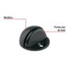 456911 45691 - Tope metálico para puerta, media luna, negro, HERMEX
