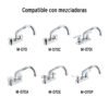 45713 - Cuello largo para mezcladora de lavabo, cromo, Basic