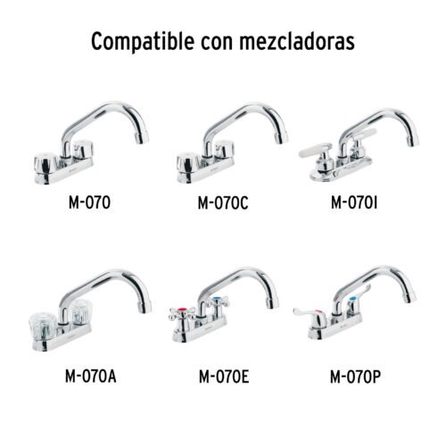 45713 - Cuello largo para mezcladora de lavabo, cromo, Basic