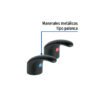 45716 - Juego manerales de palanca p/lav-fregadero,negro mate,Aqua