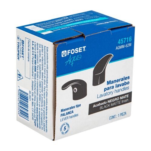 45716 - Juego manerales de palanca p/lav-fregadero,negro mate,Aqua