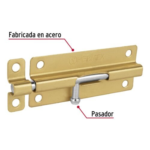 45720 - Pasador de barril de acero latón 5", HERMEX