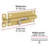 45720 - Pasador de barril de acero latón 5", HERMEX