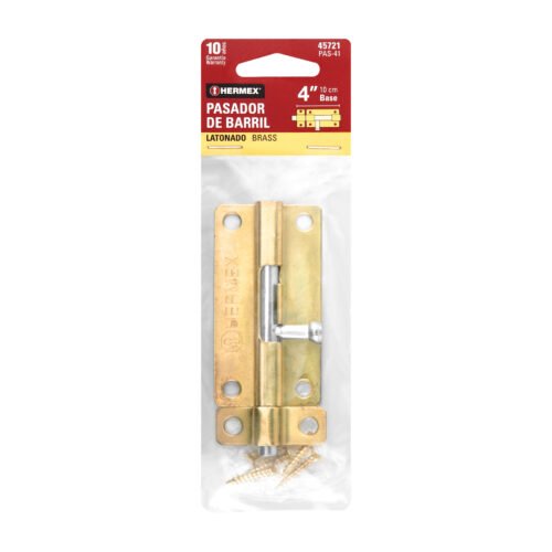 457213 45721 - Pasador de barril de acero latón 4", HERMEX