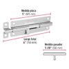 45729 - Pasador de barril de acero cromo 6", HERMEX