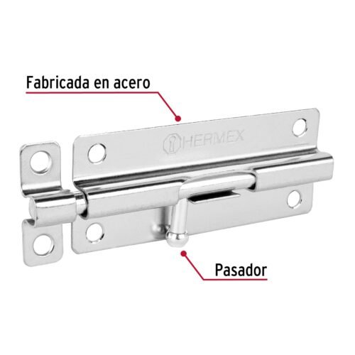 457301 45730 - Pasador de barril de acero cromo 5", HERMEX