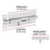 457302 45730 - Pasador de barril de acero cromo 5", HERMEX