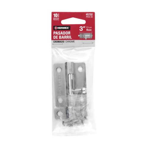 457323 45732 - Pasador de barril de acero cromo 3", HERMEX