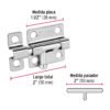 45733 - Pasador de barril de acero cromo 2", HERMEX
