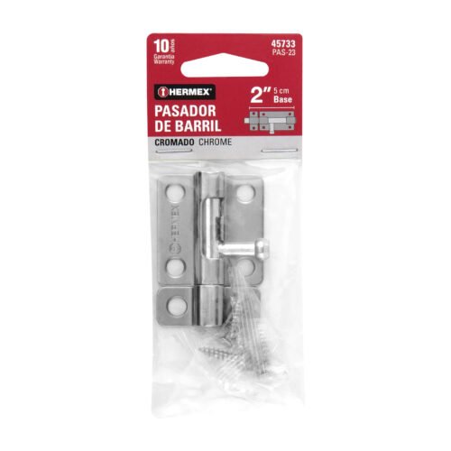 45733 - Pasador de barril de acero cromo 2", HERMEX