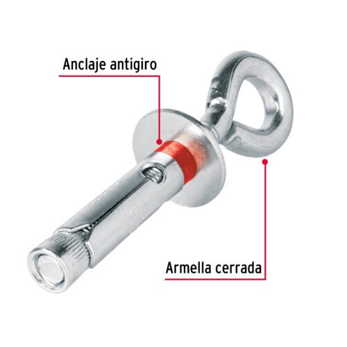 457371 45737 - Caja con 25 taquetes expansivos 16x90 mm con armella cerrada