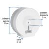 457382 45738 - Portarollo junior de ABS, blanco, Foset Basic
