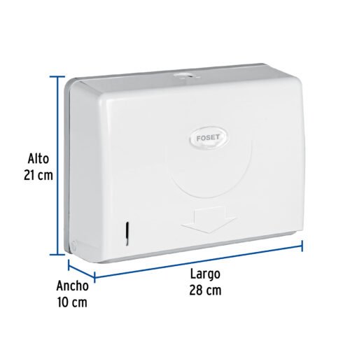 457402 45740 - Dispensador junior p/toallas de papel, blanco, Foset Basic