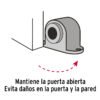 45745 - Tope metálico para puerta, magnético, negro, HERMEX