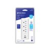 457482 45748 - Multicontacto de pared, 490 Joules, 3 contactos y 2 USB A