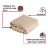 45763 - Toldo raschel beige de 6 m, 90% sombra, ancho 4 m, FIERO