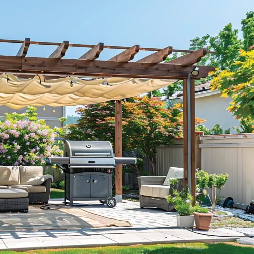 45765 - Toldo raschel beige de 4 m, 90% sombra, ancho 3 m, FIERO