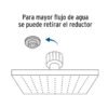 45775 - Regadera plato cuadrado 12" con brazo, cromo, FOSET RIVIERA
