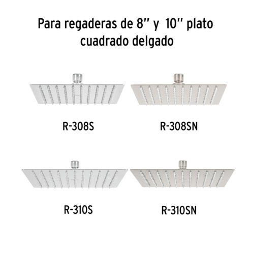 45777 - Brazo y chapetón para regadera, 50 cm, cromado, Riviera