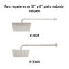 45778 - Brazo y chapetón para regadera, 50 cm, satinado, Riviera