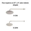 45778 - Brazo y chapetón para regadera, 50 cm, satinado, Riviera