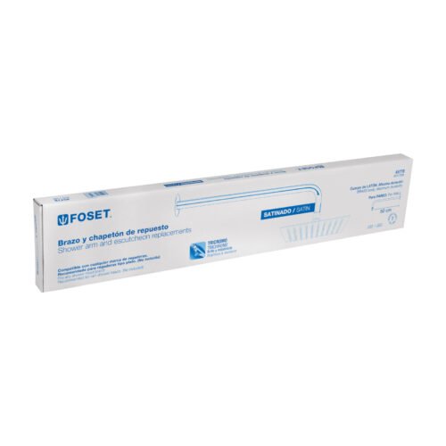 45778 - Brazo y chapetón para regadera, 50 cm, satinado, Riviera