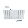 45779 - Regadera plato cuadrado 8" sin brazo, cromo, FOSET RIVIERA