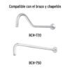 45779 - Regadera plato cuadrado 8" sin brazo, cromo, FOSET RIVIERA