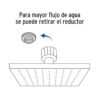 45781 - Regadera plato cuadrado 10" sin brazo, cromo, FOSET RIVIERA