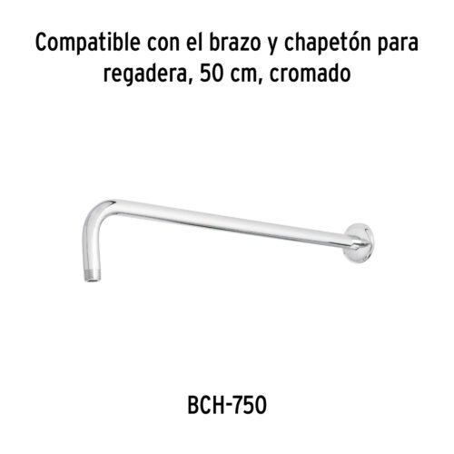 45781 - Regadera plato cuadrado 10" sin brazo, cromo, FOSET RIVIERA