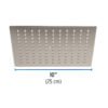 45782 - Regadera plato cuadrado 10" sin brazo, satín, FOSET RIVIERA