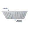 45783 - Regadera plato cuadrado 12" sin brazo, cromo, FOSET RIVIERA