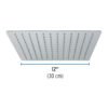45783 - Regadera plato cuadrado 12" sin brazo, cromo, FOSET RIVIERA
