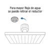 45783 - Regadera plato cuadrado 12" sin brazo, cromo, FOSET RIVIERA