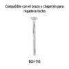 45783 - Regadera plato cuadrado 12" sin brazo, cromo, FOSET RIVIERA