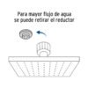 45784 - Regadera plato cuadrado 12" sin brazo, satín, FOSET RIVIERA