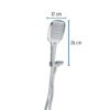 457852 45785 - Regadera de teléfono con soporte, cromo, FOSET RIVIERA