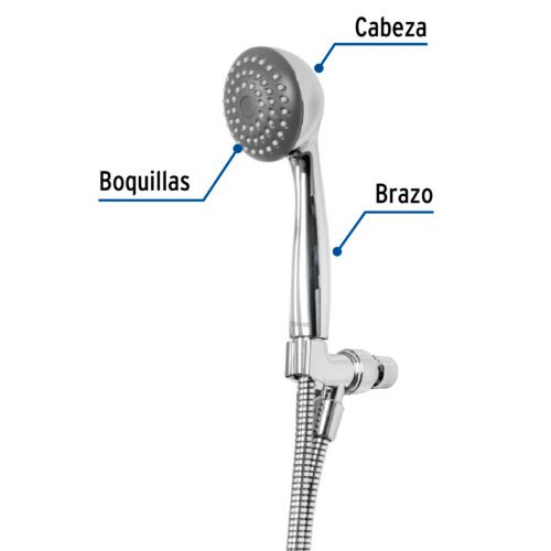 45787 - Regadera de teléfono 3-1/4" con soporte, Foset Aero