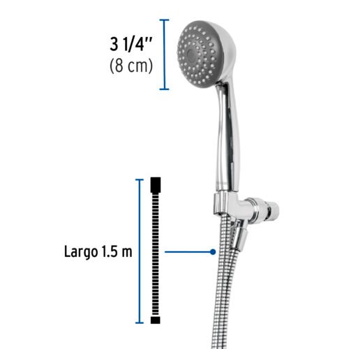 45787 - Regadera de teléfono 3-1/4" con soporte, Foset Aero
