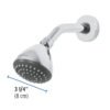 457892 45789 - Regadera redonda 3-1/4" brazo y chapetón acero inox, Aero
