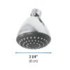 457902 45790 - Regadera redonda 3-1/4" sin brazo, Foset Aero
