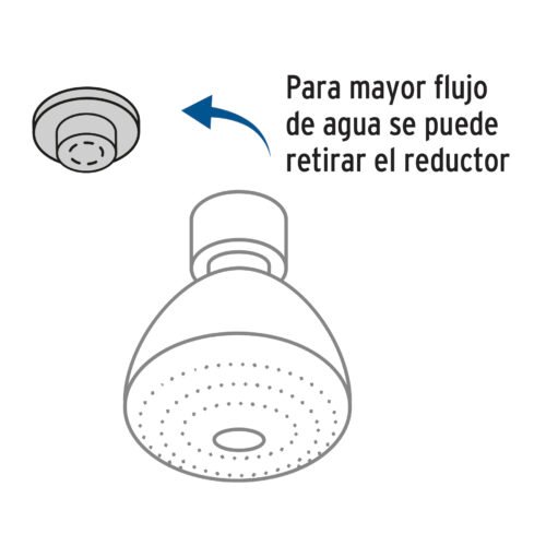 457903 45790 - Regadera redonda 3-1/4" sin brazo, Foset Aero