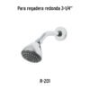 457905 45790 - Regadera redonda 3-1/4" sin brazo, Foset Aero