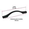 458032 45803 - Jaladera de 96mm, línea Segovia, negro, HERMEX