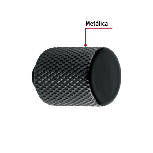 458241 45824 - Perilla metálica estilo "Cádiz", negro, HERMEX