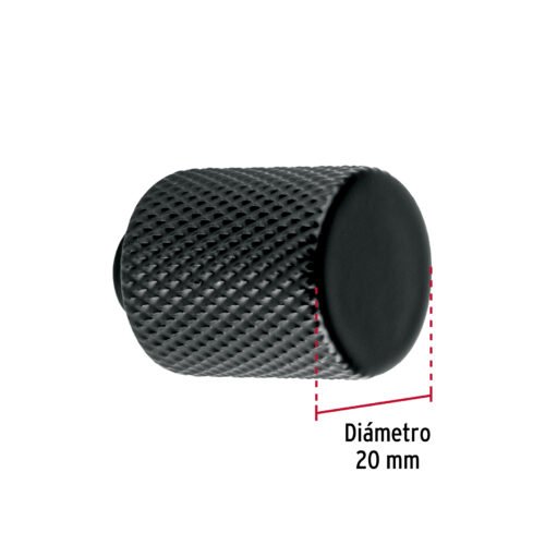 458242 45824 - Perilla metálica estilo "Cádiz", negro, HERMEX