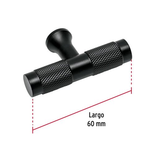 45830 - Perilla metálica estilo "Segovia", negro, HERMEX