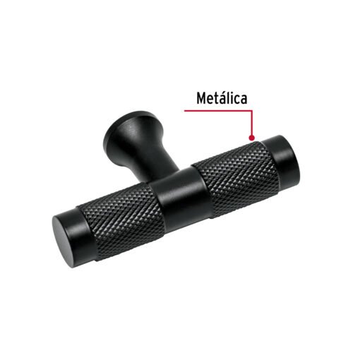 45830 - Perilla metálica estilo "Segovia", negro, HERMEX