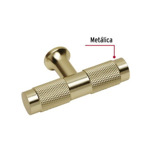 458321 45832 - Perilla metálica estilo " Segovia", latón brillante, HERMEX