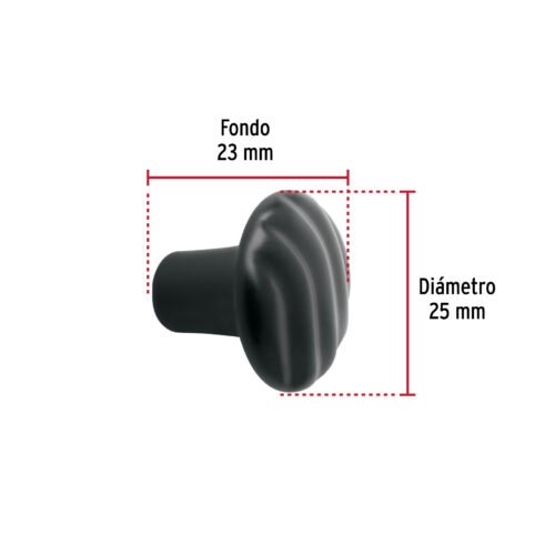 45833 - Perilla metálica estilo "Toledo", acabado negro, HERMEX